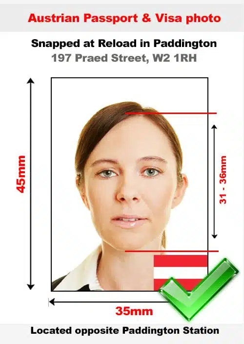 Austrian passport photo