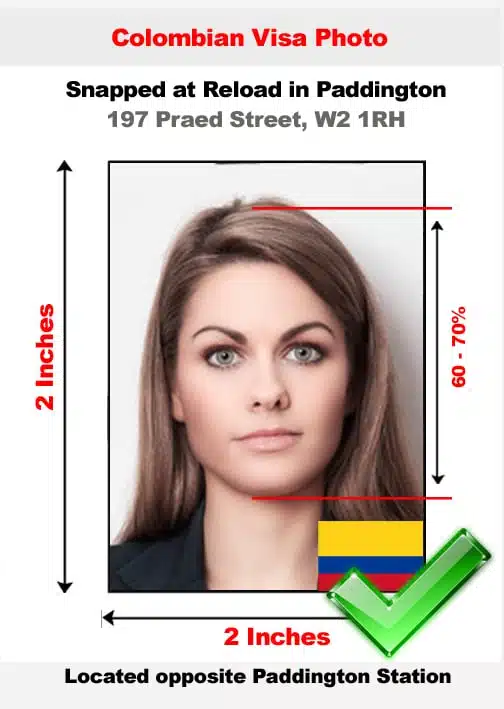 Colombian visa photo