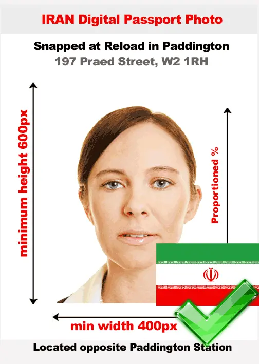 Iran digital passport photo specification