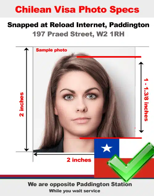 Chile Visa Photo specifications