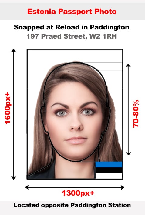 Estonian Passport Visa Photo snapped in Paddington, London