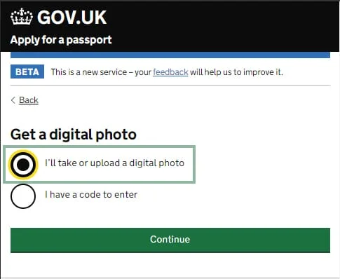 Upload Digital Passport Photo