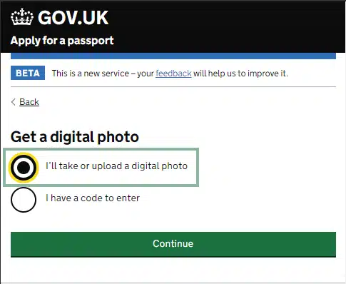 Upload Digital Passport Photo