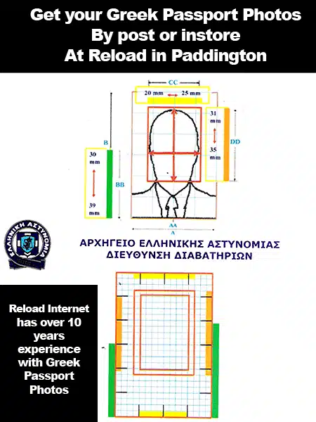 Greece Passport photo Specifications