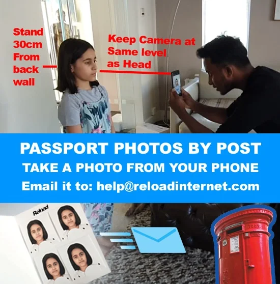 Online Passport photo by post