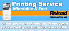 Printing service in London. Printing shop for colour or black & white prints in A4, A3, A5