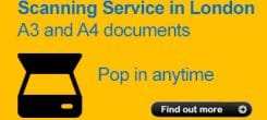 A4 or A3 Scanning Service in London