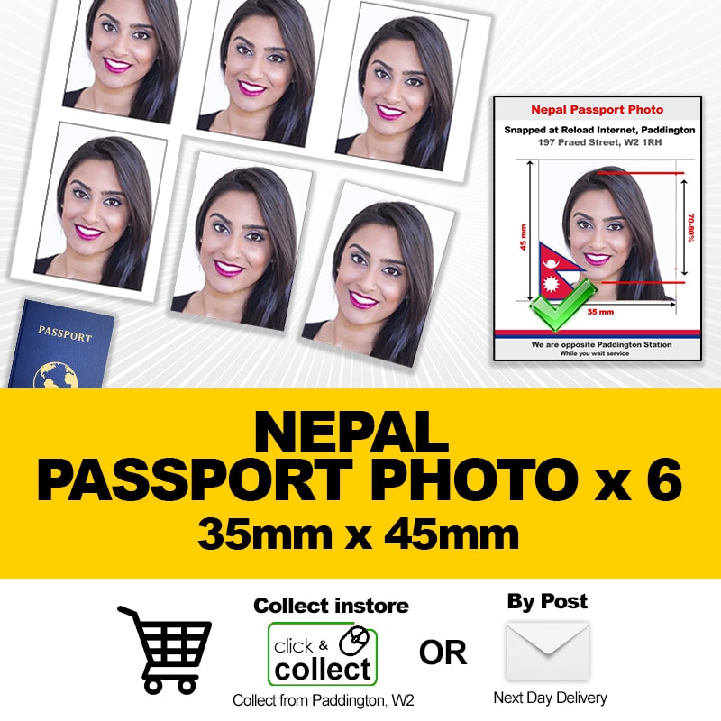 Nepalese Passport Photo and Visa Photo snapped in Paddington, London